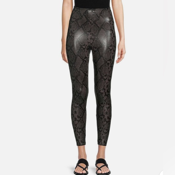 Commando Black Snakeskin Leggings - Picture 1 of 5